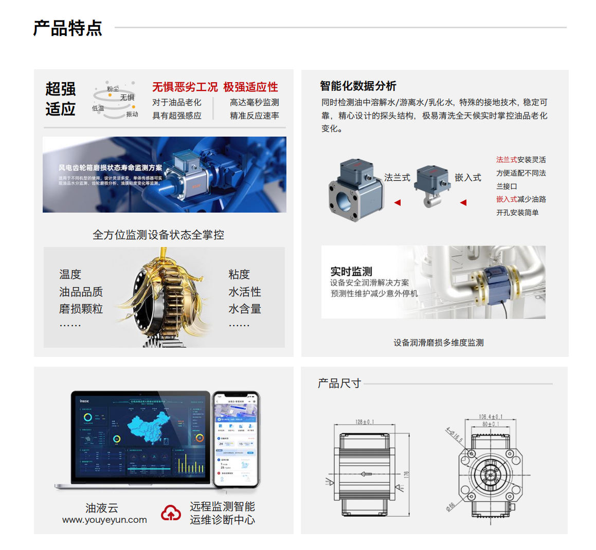 ISL-Z2 系列主路多功能油液傳感器 產品特點